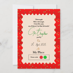 Reunion with strawberry  invitation