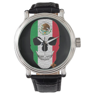 REUNIONES Mexico Watch Men's Vintage Black Leather