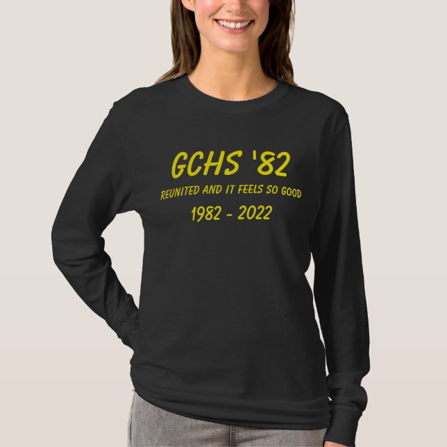 Reunited T-Shirt wms black long slv (Front)