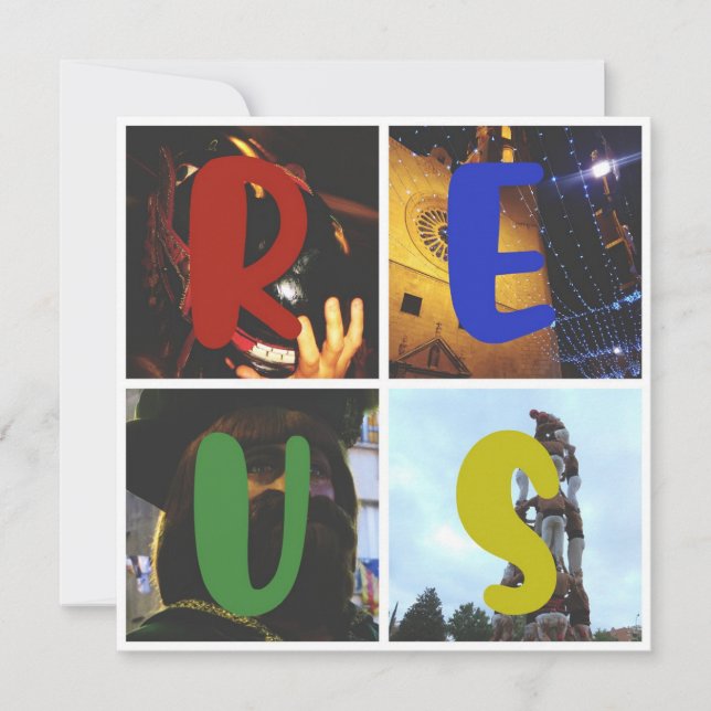 Reus 2x2 sur carte de voeux (Devant)