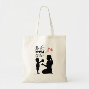 Reusable bag for Mother's Day pink black white
