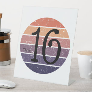 Reusable Modern Table Number Signs, Customizable  Pedestal Sign