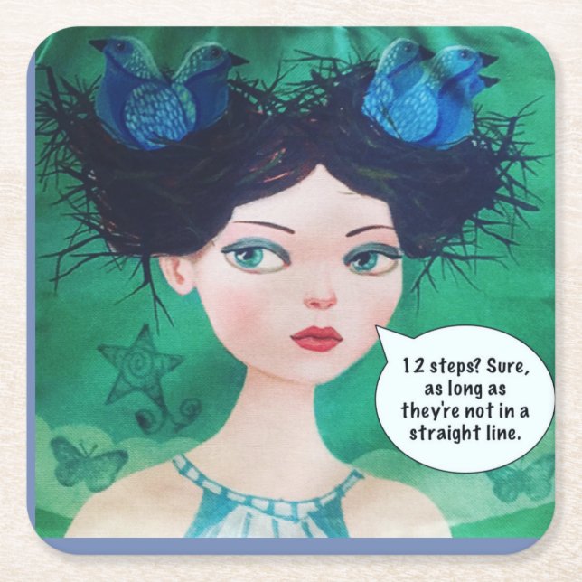 reusable paper coasters- square paper coaster (Front)