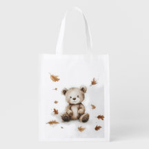 Reusable Shopping Bag - Autumn Bear
