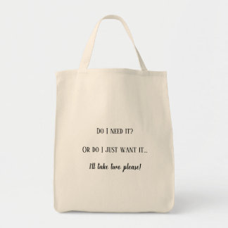 Reusable tote bag with text
