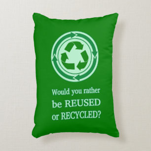 Reuse and Recycle Accent Pillow