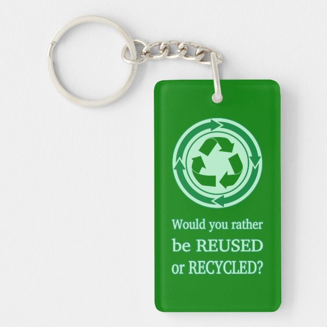 Reuse and Recycle Keychain (Front)