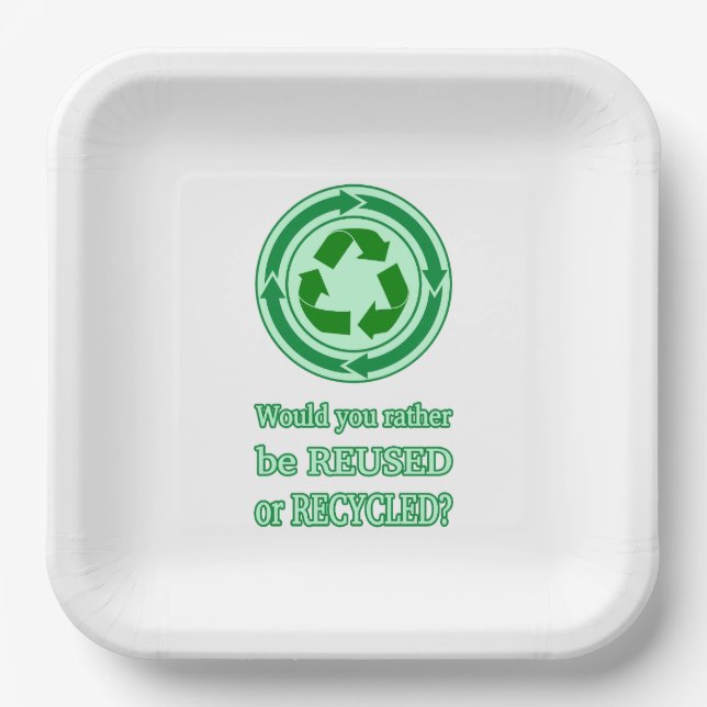 Reuse and Recycle Paper Plate (Front)