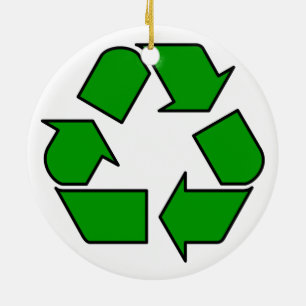 Reuse & Recycle Ceramic Ornament