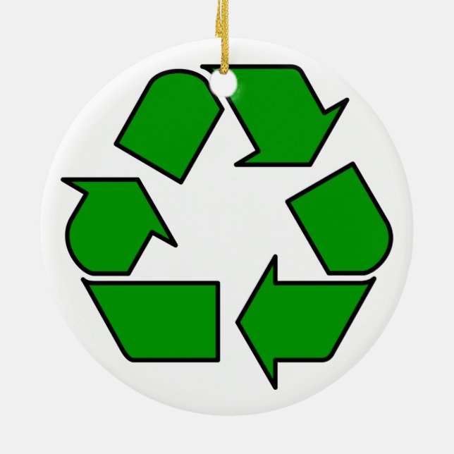 Reuse & Recycle Ceramic Ornament (Back)
