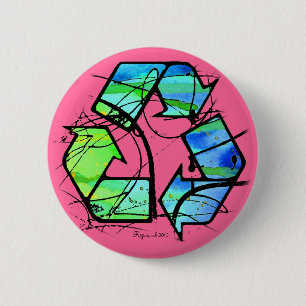 Reuse, Reduce, Recycle Earth Day Gifts 2 Inch Round Button
