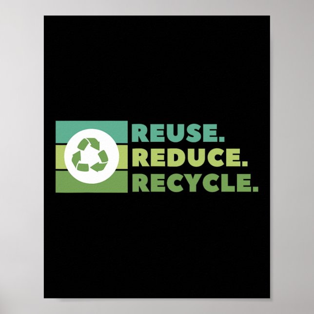 Reuse Reduce Recycle Environmental Activism  Poster (Front)