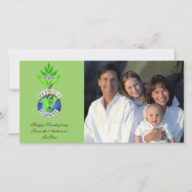 ReUse ReDuce ReCycle ReGive Holiday Card (Front)