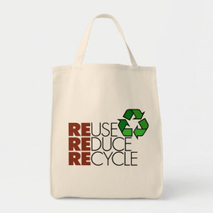 Reuse Reduce Recycle totebag Tote Bag