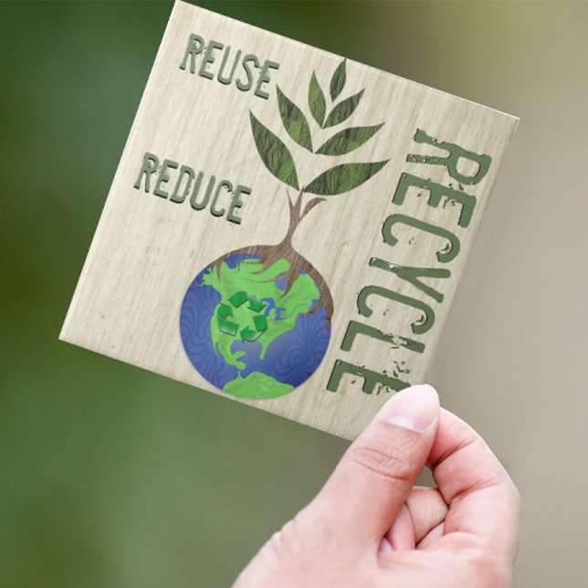 Reuse Reduce Recycle Tree Earth Globe Tile (Creator Uploaded)