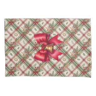 Reuseable Christmas Gift Wrap - Bag Plaid  Pillowcase