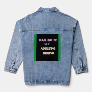 Réussite de l'obtention du diplôme Veste Denim pou