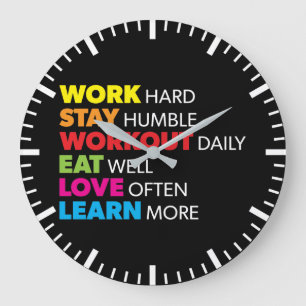 Réussite et motivation de gymnase grande horloge