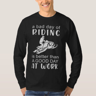 Rev Up Laughs with Bad Day of Snowmobile Tee - Spe