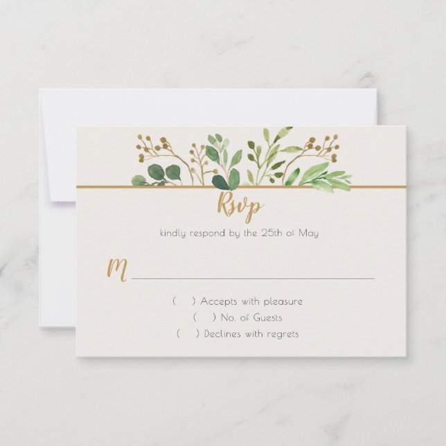 Rêve botanique Verdure Gold Buds RSVP (Devant)
