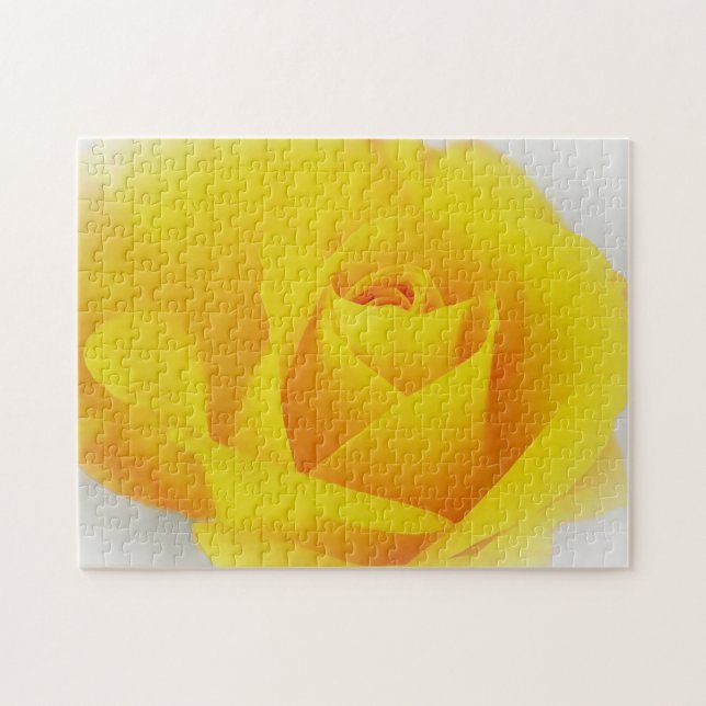 Rêve brillant Fleur de rose jaune Puzzle (Horizontal)