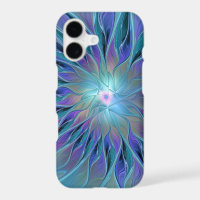 Rêve de fleur abstraite fractale bleu violet