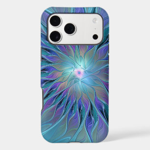 Rêve de fleur abstraite fractale violet bleu Art