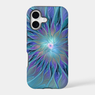 Rêve de Fleur Violette Bleue Art Fractal Abstrait