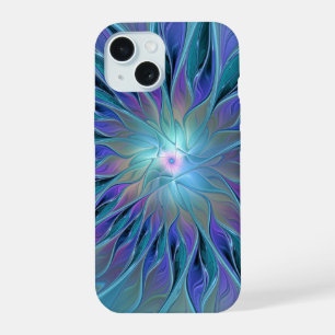 Rêve de Fleur Violette Bleue Art Fractal Abstrait