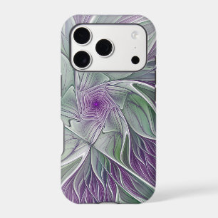 Rêve de fleurs, Abstrait violet vert Fractal Art