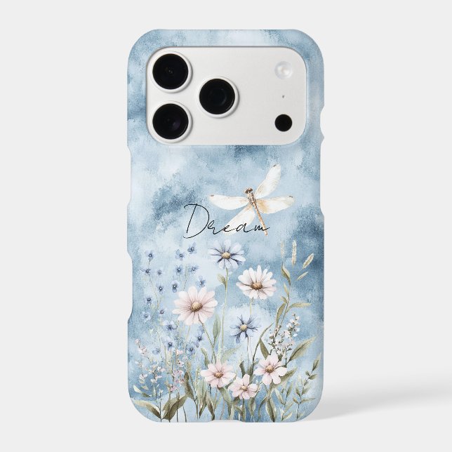 Rêve de libellule florale bleue (Verso)