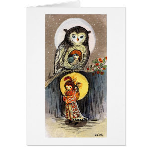 Rêve de nuit de lune de hibou
