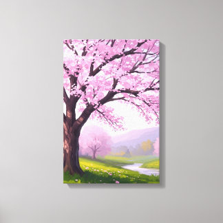 Rêve de printemps rose : Impression de la rivière
