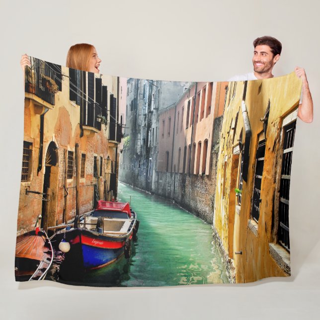 RÊVE DE VENISE Grande couverture en polaire (En situation)