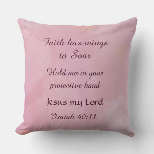 Rêve décoratif de rose de coussin de foi de 40:11