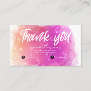 rêve pastel ciel splash carte de remerciements d'a