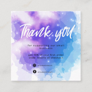 rêve pastel ciel splash carte de remerciements d'a