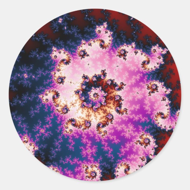 Rêve rose - Sticker fractal (Devant)