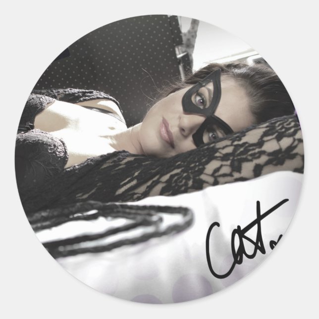 Réveil avec Sticker Cercle Chat (Devant)