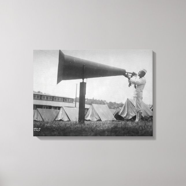 Reveille - Navy Training, Seattle (ca 1917) Canvas Print (Front)