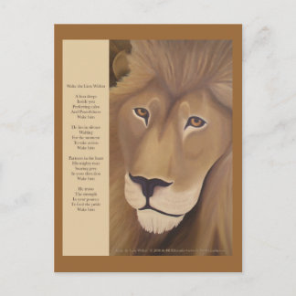 Réveillez le lion dans la carte postale