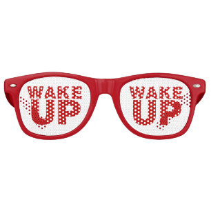 Réveillez-vous Lunettes de soleil Red Retro