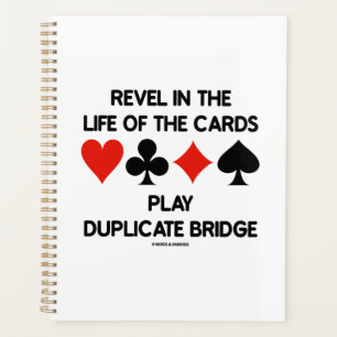Revel In The Life Of Cards Play Duplicate Bridge Planner