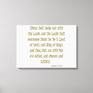 Revelation 17:14 Bible Verse KJV Wall Art