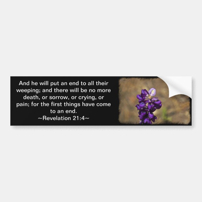 Revelation 21:4 bumper sticker (Front)