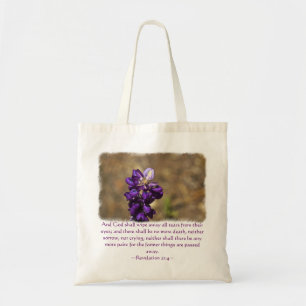Revelation 21:4 tote bag