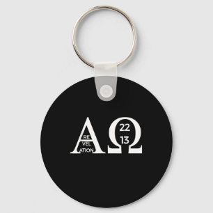 Revelation 2213 Alpha Omega T-Shirt Bible Christia Keychain