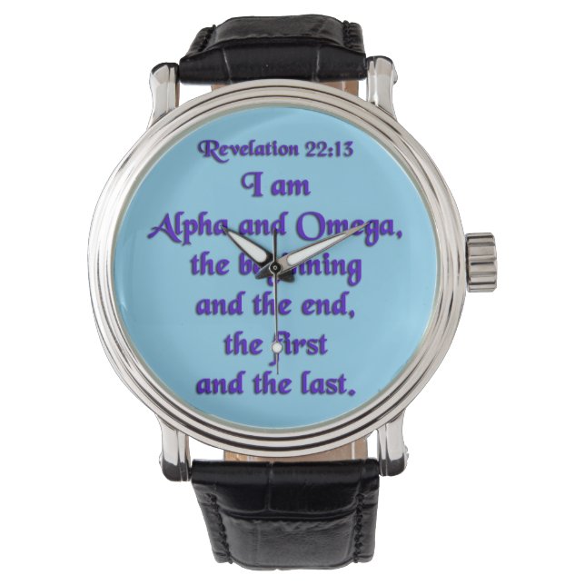Revelation 22:13 Watch - Blue-Indigo (Front)