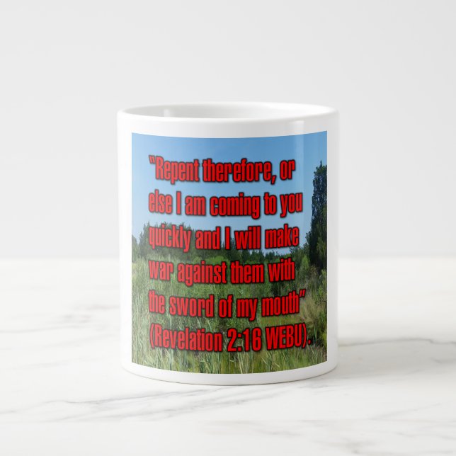 Revelation 2:16 WEBU Mug (Front)
