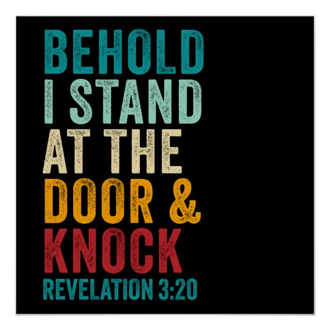 Revelation 3:20 I Stand at the Door and Knock Poster (Front)